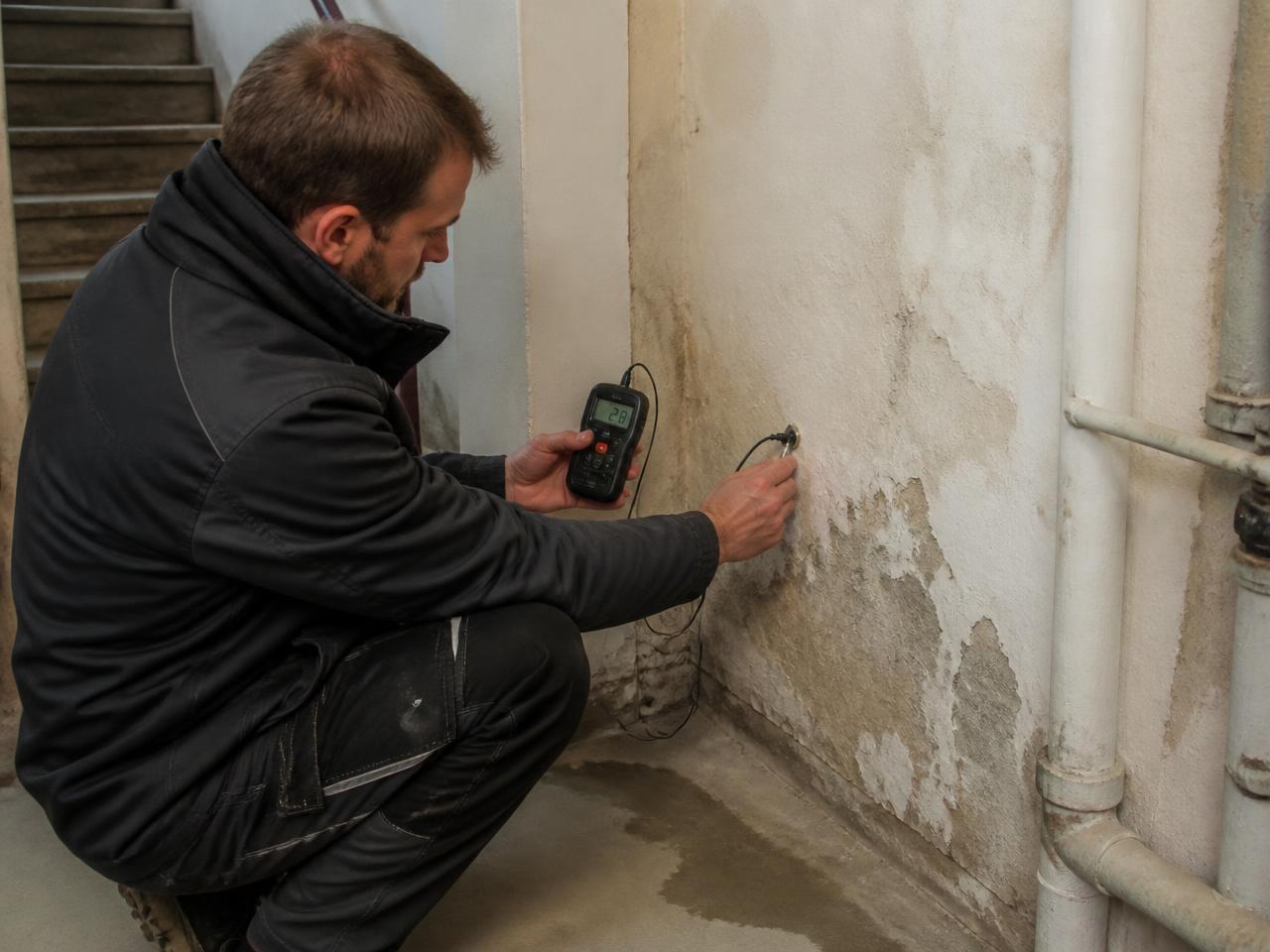 Schadenaufnahme bei Wasserschaden in einem Mehrfamilienhaus in Berlin